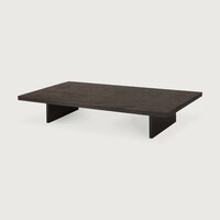 Ethnicraft Grooves salontafel teakhout zwart 170x120cm