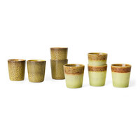 HKLIVING 70s Ceramics Van Gogh Coffee Mugs Sunflowers, set of 2