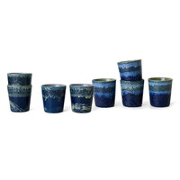 HKLIVING 70s Ceramics Van Gogh Coffee Mugs Starry Night, set of 2
