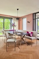 NOGA eetkamerstoel Levi taupe frame / duo stoffering