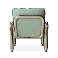 HKLIVING Chrome lounge armchair canvas mint