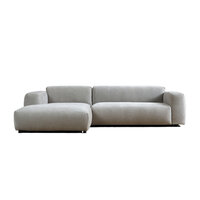 Pepp Interiors Ocean Bank Chaise Longue Links in Standaard Stof Boston cement
