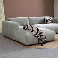 Pepp Interiors Ocean Bank Chaise Longue Links in Standaard Stof Boston cement