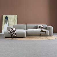 Pepp Interiors Ocean Bank Chaise Longue Links in Standaard Stof Boston cement