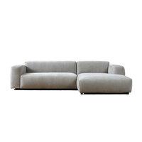 Pepp Interiors Ocean Bank Chaise Longue Rechts in stof Boston cement
