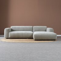 Pepp Interiors Ocean Bank Chaise Longue Rechts in stof Boston cement