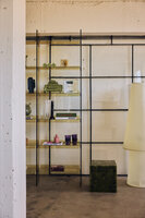 HKLIVING Acrylic cabinet olive green 240cm small and high