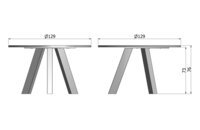 WOOOD eettafel Rhonda blacknight &Oslash;129cm blacknight [fsc]