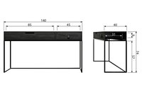 WOOOD Essentials Silas sidetable black night geborsteld