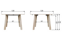 Woood exclusive Lange jan uitschuifbare eettafel rond eiken sydney