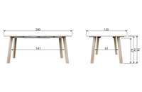 Woood exclusive Lange jan uitschuifbare eettafel rond eiken sydney