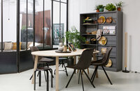 Woood exclusive Lange jan uitschuifbare eettafel rond eiken sydney