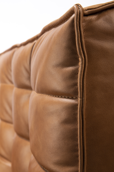 Ethnicraft N701 sofa - round corner leather old saddle