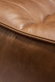 Ethnicraft N701 sofa - round corner leather old saddle