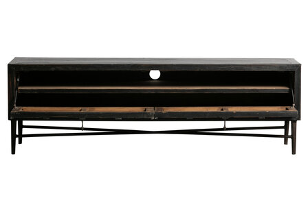WOOOD Essentials Bequest tv-meubel hout zwart