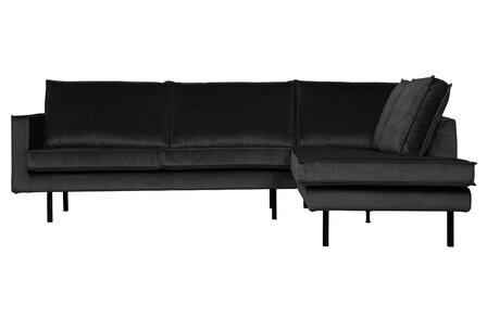 WOOOD Premium Rodeo hoekbank rechts velvet antraciet