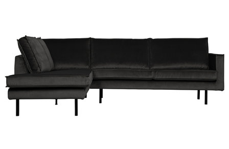WOOOD Premium Rodeo hoekbank links velvet antraciet