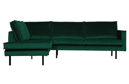 WOOOD Premium Rodeo hoekbank links velvet green forest