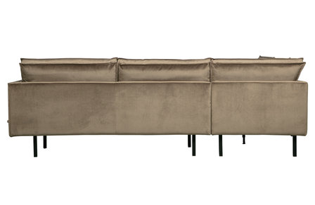 WOOOD Premium Rodeo hoekbank links velvet taupe