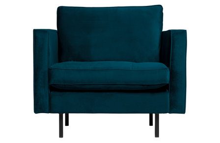 BePureHome Rodeo classic fauteuil velvet blue