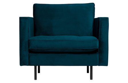 WOOOD Premium Rodeo classic fauteuil velvet blue