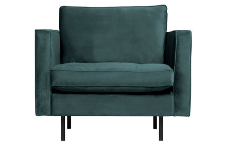 WOOOD Premium Rodeo classic fauteuil velvet teal