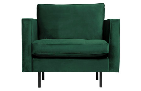 WOOOD Premium Rodeo classic fauteuil velvet green forest