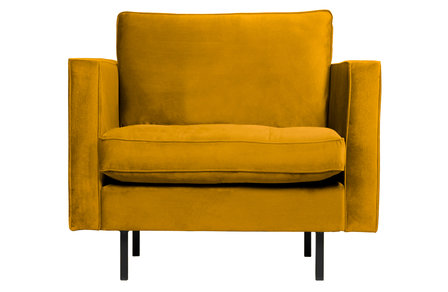 WOOOD Premium Rodeo classic fauteuil velvet oker
