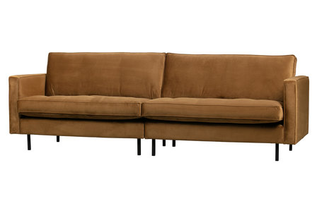 WOOOD Premium Rodeo classic bank 3-zits velvet honing geel