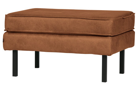 WOOOD Premium Rodeo hocker op poten cognac