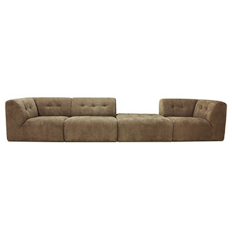 HKliving vint couch element hocker corduroy rib brown