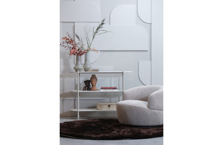 WOOOD Premium Woolly draaifauteuil boucl&eacute; naturel gemeleerd