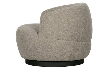 WOOOD Premium Woolly draaifauteuil boucl&eacute; naturel gemeleerd