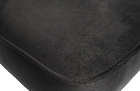 WOOOD Premium Vogue barstoel 65cm fluweel zwart