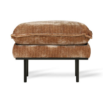 HKliving retro sofa: hocker, velvet corduroy aged gold