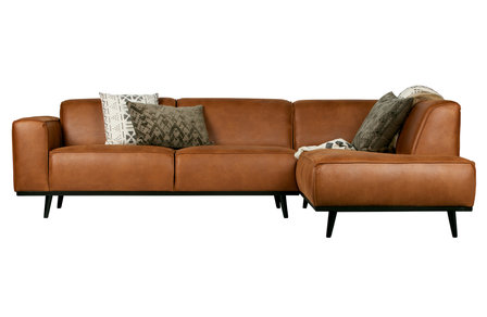 WOOOD Premium Statement hoekbank rechts eco leer cognac 