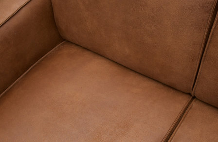WOOOD Premium Statement hoekbank rechts eco leer cognac 