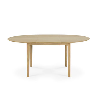 Ethnicraft oak Bok round extendable dining table