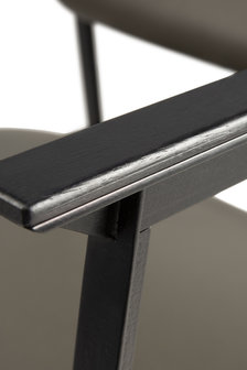 Ethnicraft DC lounge chair - olive green leather