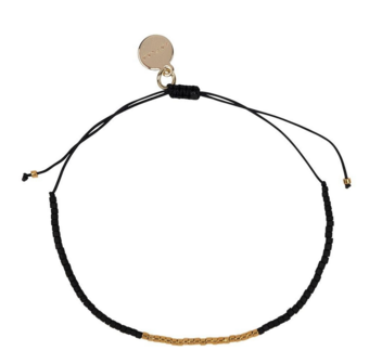 Jaylaa Jewelry - Matt black/gold armbandje 