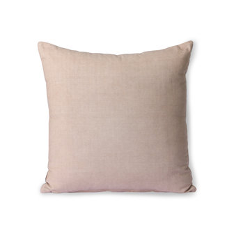 HKliving striped velvet cushion beige/liver (45x45)