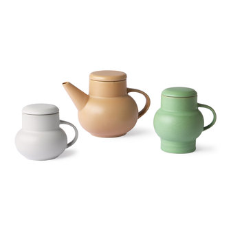 HKliving 70&#039;s ceramic bubble tea mug m light grey