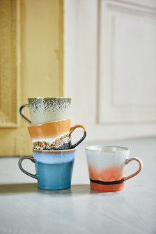 HKliving 70s ceramics: cappuccino mug, fire