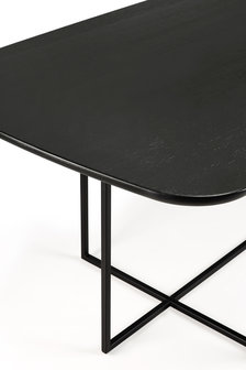 Ethnicraft Oak Arc black dining table 220
