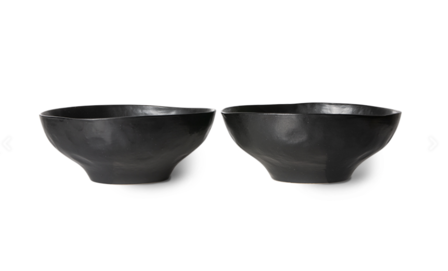 HKliving bold &amp; basic ceramics: large bowl black 