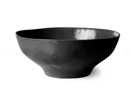 HKliving bold &amp; basic ceramics: large bowl black 