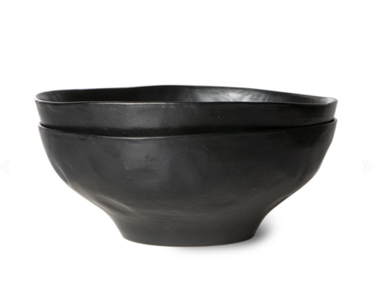 HKLIVING bold &amp; basic ceramics: large bowl black 