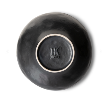 HKliving bold &amp; basic ceramics: large bowl black 