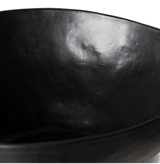HKliving bold &amp; basic ceramics: large bowl black 