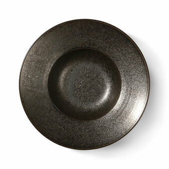 HKliving home chef ceramics: pasta plate rustic black